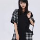 Irregular Patchwork Checkered Dress SHN0038