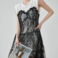 Lace Tulle Docking Sleeveless Dress FER0138
