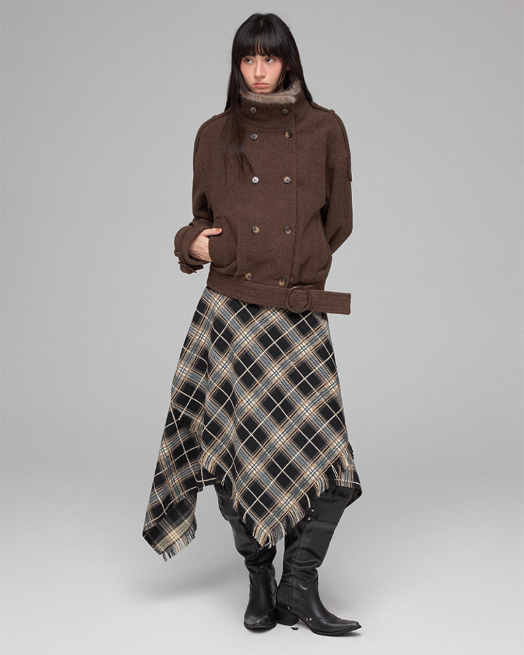 Stand Collar Short Jacket TRK0002