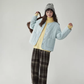 Wave Quilting Collarless Jacket AMU0045