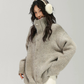 High Neck Button Knit Cardigan ACS0393
