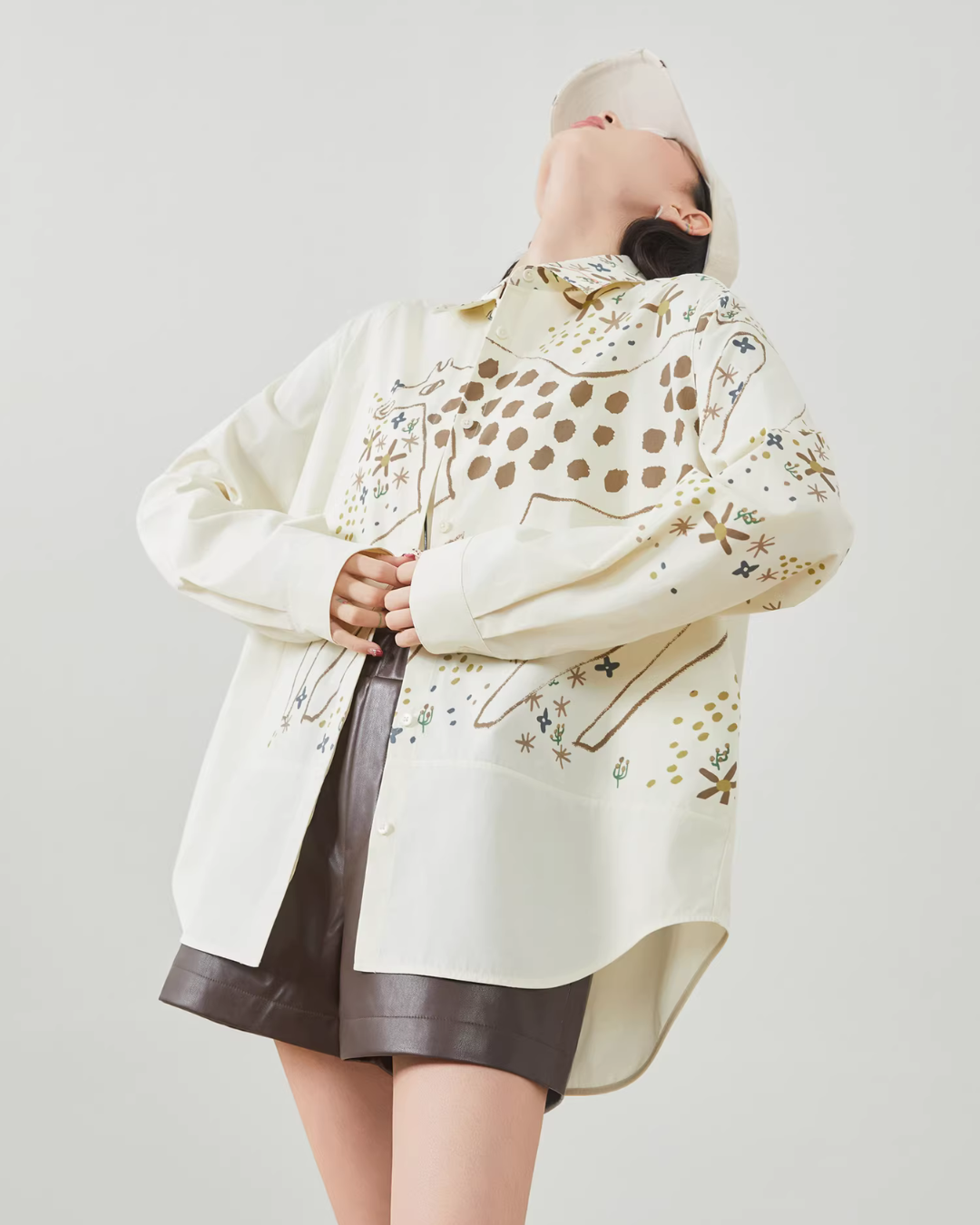 Pony Print Long-Sleeve Shirt FER0095