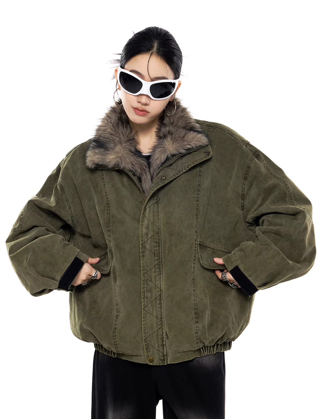 Vintage Fur Work Jacket ICM0112