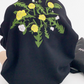 Retro Floral Embroidery Sweat Hoodie YLS0044