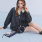 Lace Collar Zip Jacket / Flared Mini Skirt ASG0084