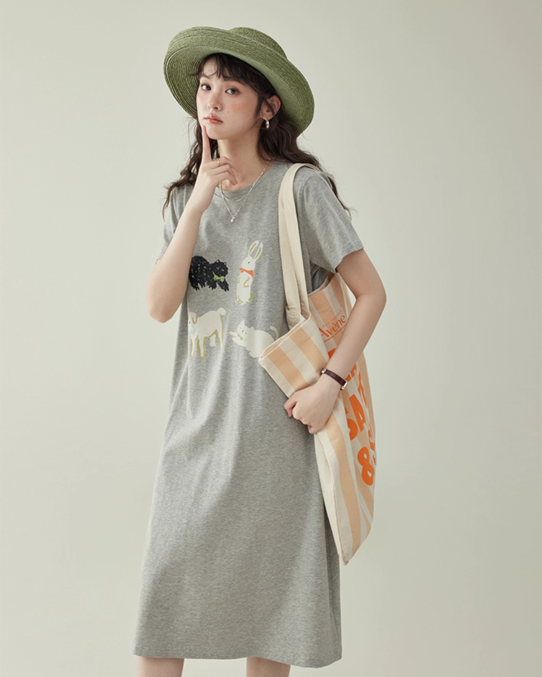 Animal Print T-Shirt Dress AMU0034