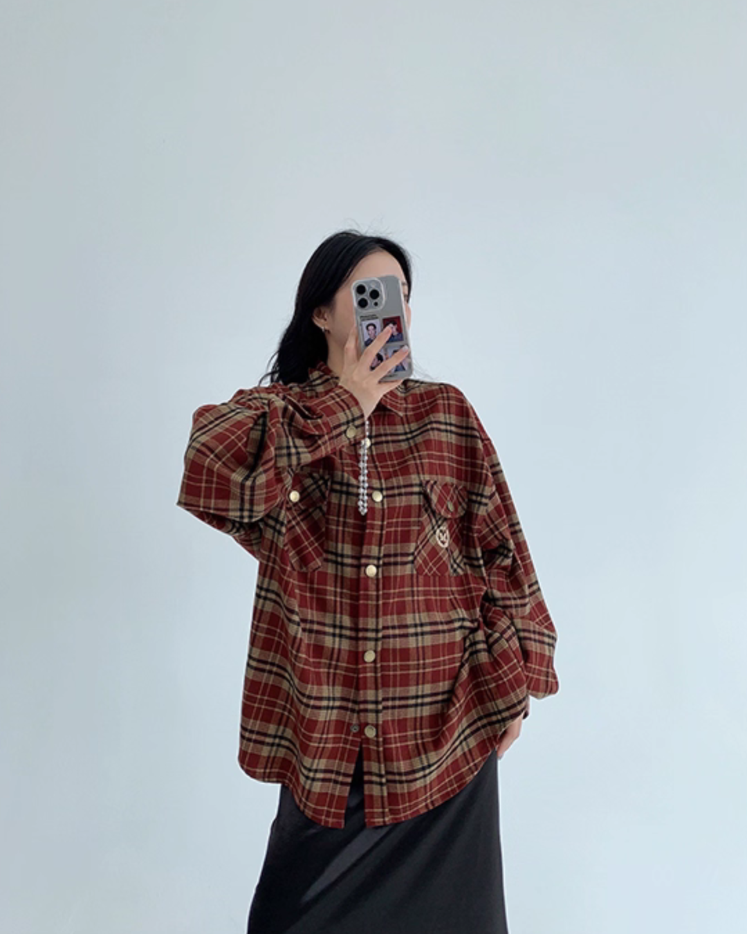 Oversized Check Shirt YLS0900