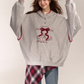 Half Button Ribbon Hood Top ASG0015