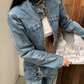 Mock Neck Denim Jacket / Denim Pants ACS0124