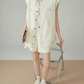 Round Collarless Vest / Half Pants FER0344