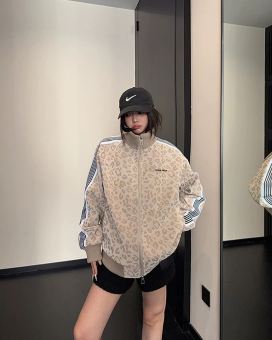 Sideline Leopard Track Jacket YLS1050