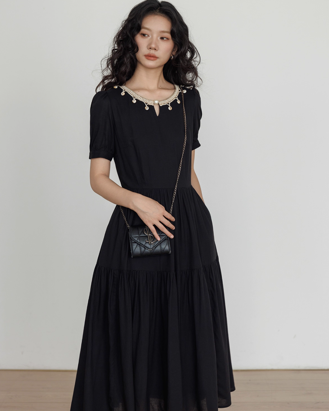 Round Neck Linen Long Dress VAS0132