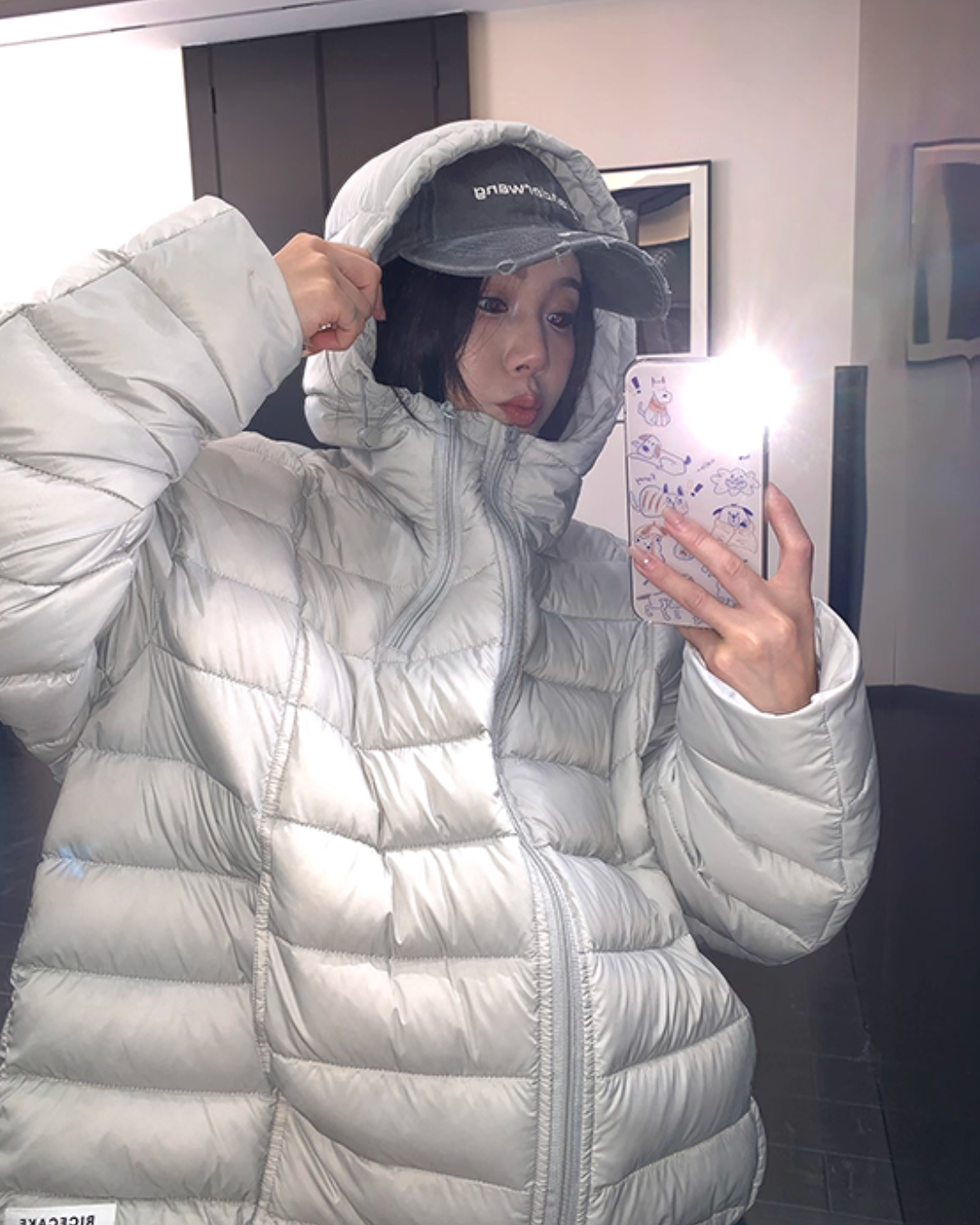Mid-Length Down Hood Jacket YLS1010