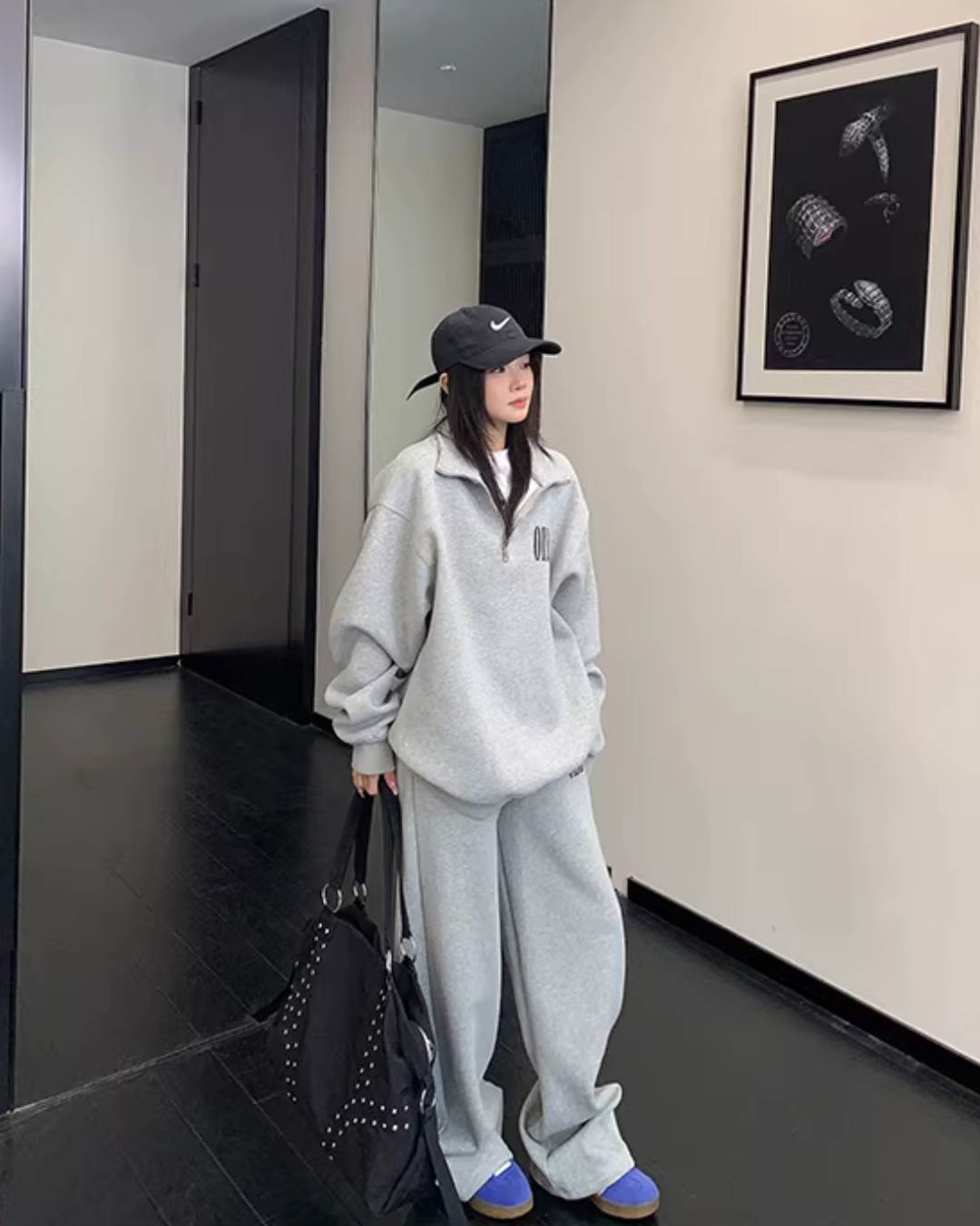 Half-Zip Sweatshirt / Wide Sweatpants YLS1020