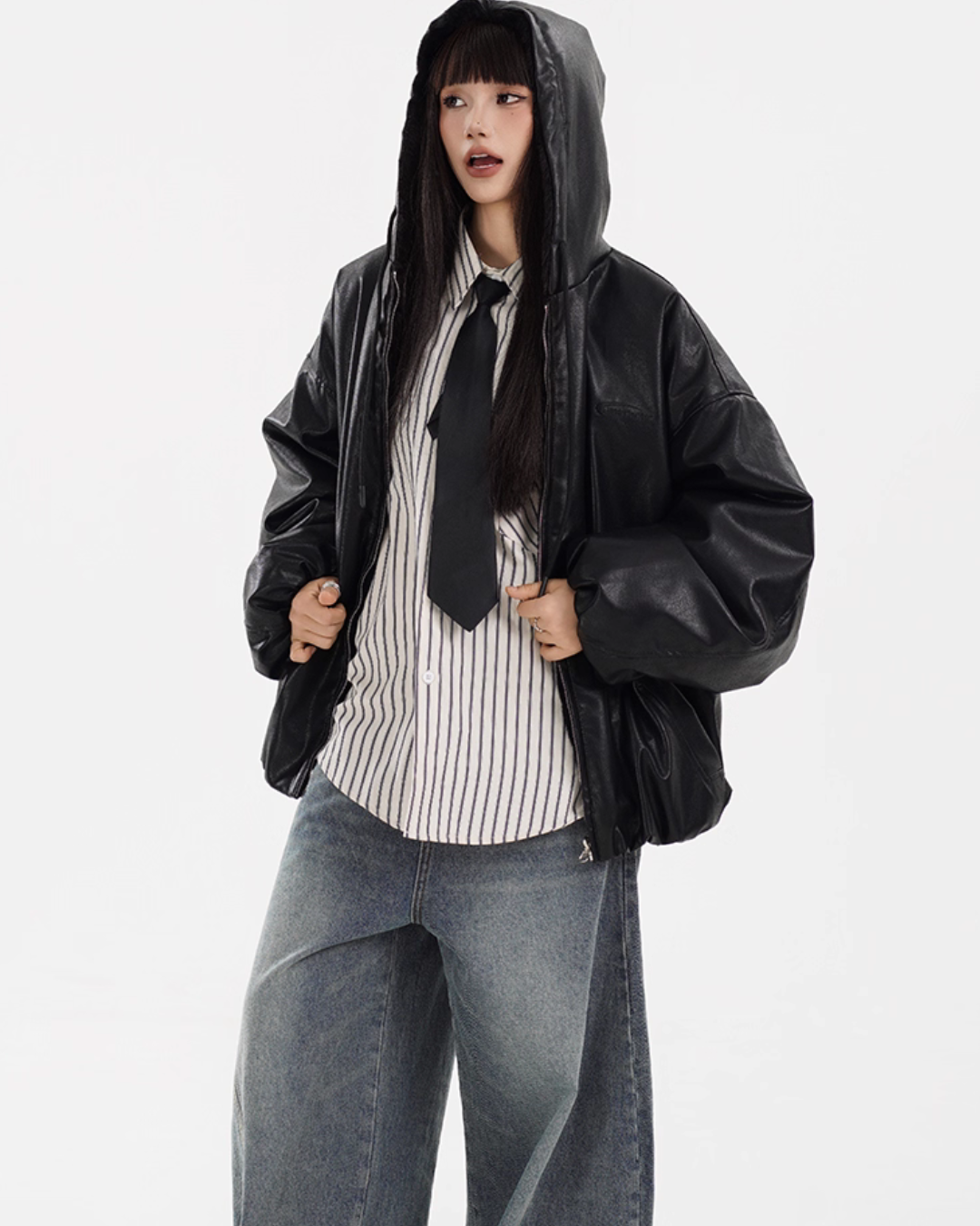 Reversible Leather Boa Jacket  FEC0003