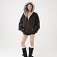Duty Half Zip Collar Fleece Hoodie ACS0321