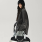 Oversized Fake Leather Blazer ACS0375