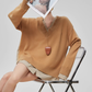 V-Neck Long Sleeve Knit Docking Shirt FER0037