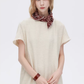 Cotton Linen Gathered Long Dress SHN0040