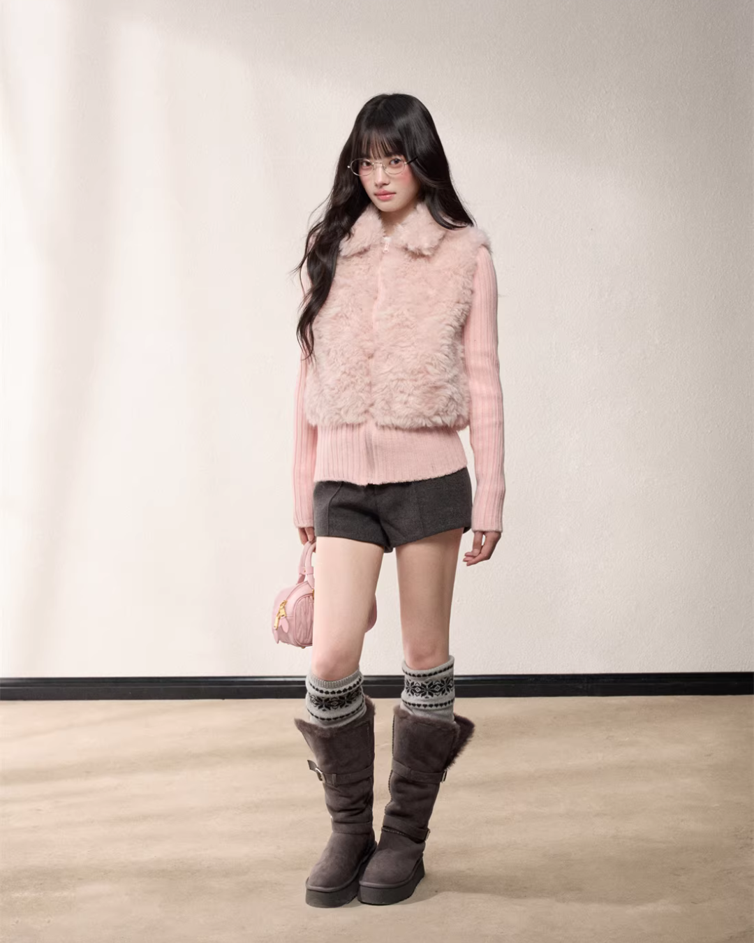Fur Docking Knit Jacket MST0002