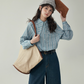 Blue Stripe Shirt / Wide Denim Pants / Corduroy Overall Skirt AMU0033