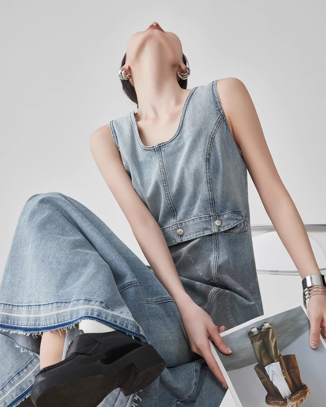 Washed Vest Strap Dress FER0106