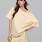 One Shoulder Sweat Top / Sweat Mini Skirt ASG0044