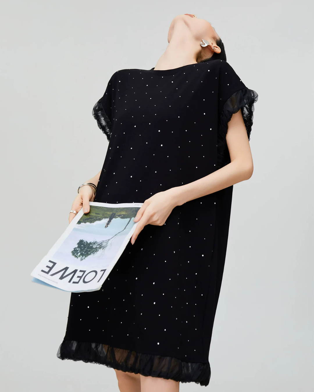 Dot Tulle Layered Dress FER0335