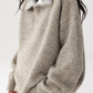Half Button Knit Tops ACS0220
