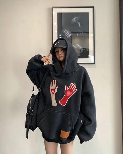 Graphic Oversized Sweatshirt Hoodie YLS1065