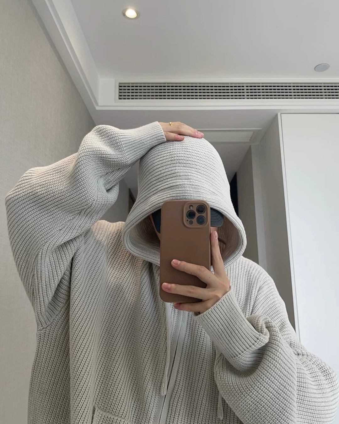 Zip-Up Knit Hoodie DAZ0007