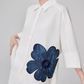 Appliqué Off-White Shirt / Half-Length Skirt FER0117