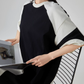 Diagonal Switch Asymmetry T-Shirt Dress FER0109