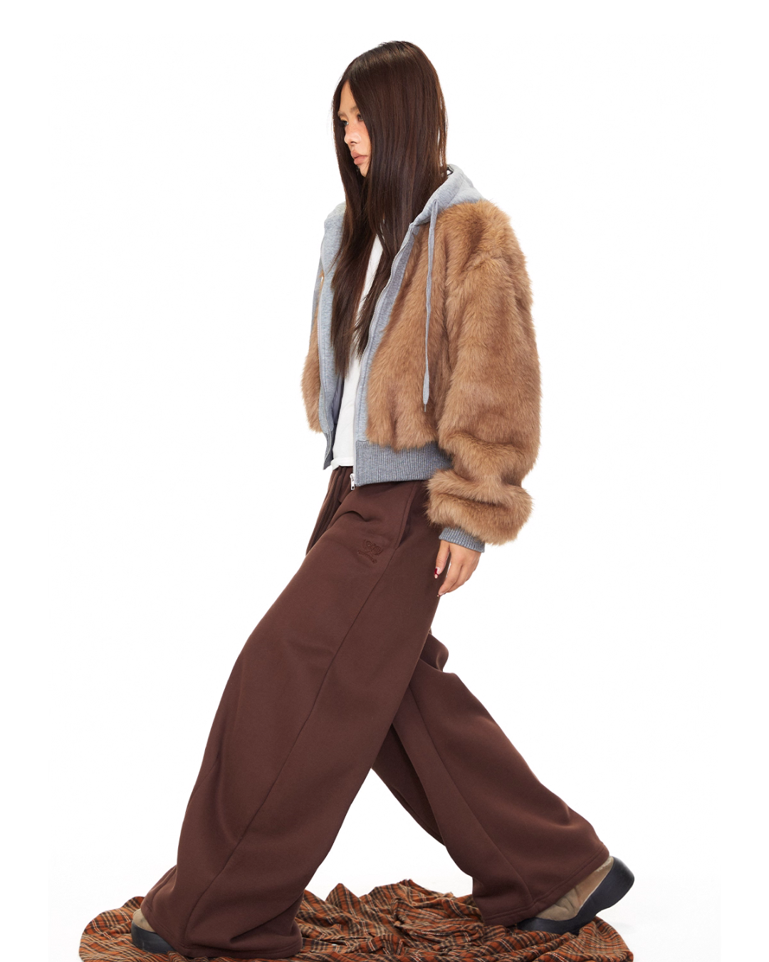 Fur Docking Zip Hoodie BLB0032