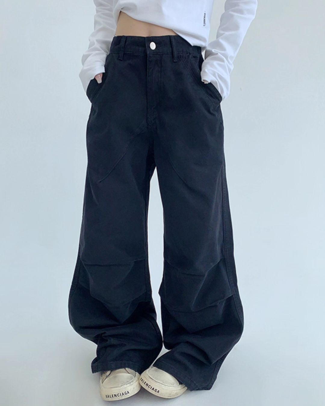 Oversized Denim Cargo Pants YLS0936