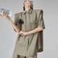 Spade Lace-Up Short-Sleeve Shirt / Shorts FER0088