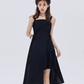 Square Neck Asymmetry Dress SHN0045