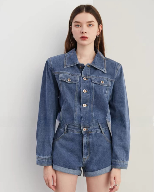 Retro  Blue Jumpsuit DPY0074