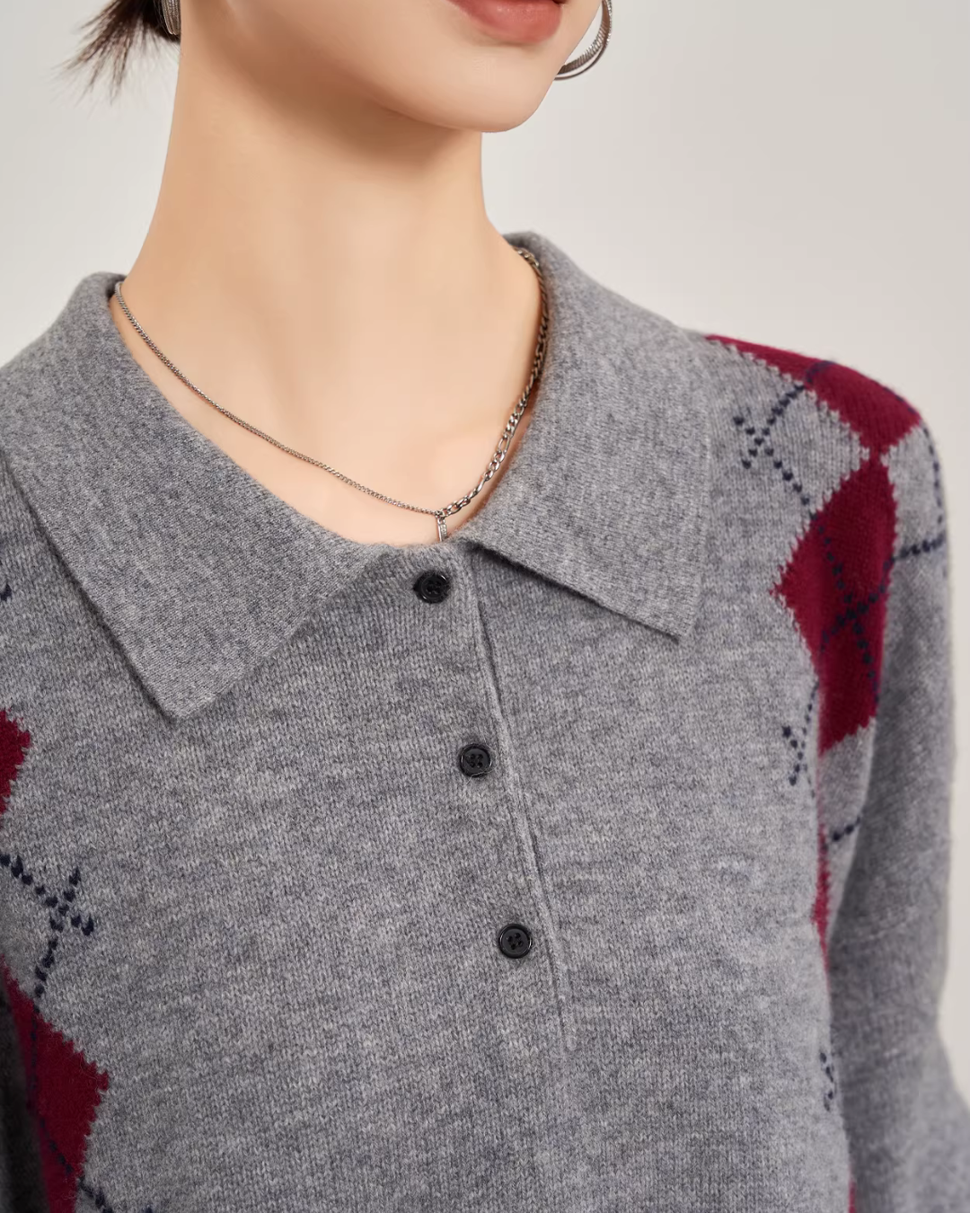 Argyle Knit Tops / Knit Mini Skirt SUY0028