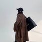Stand Collar Paid Long Coat YLS0661