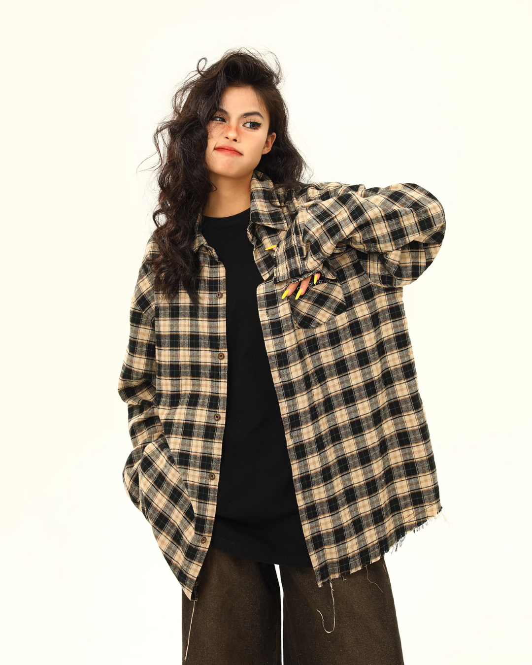 Oversized Check Shirt WDZ0007