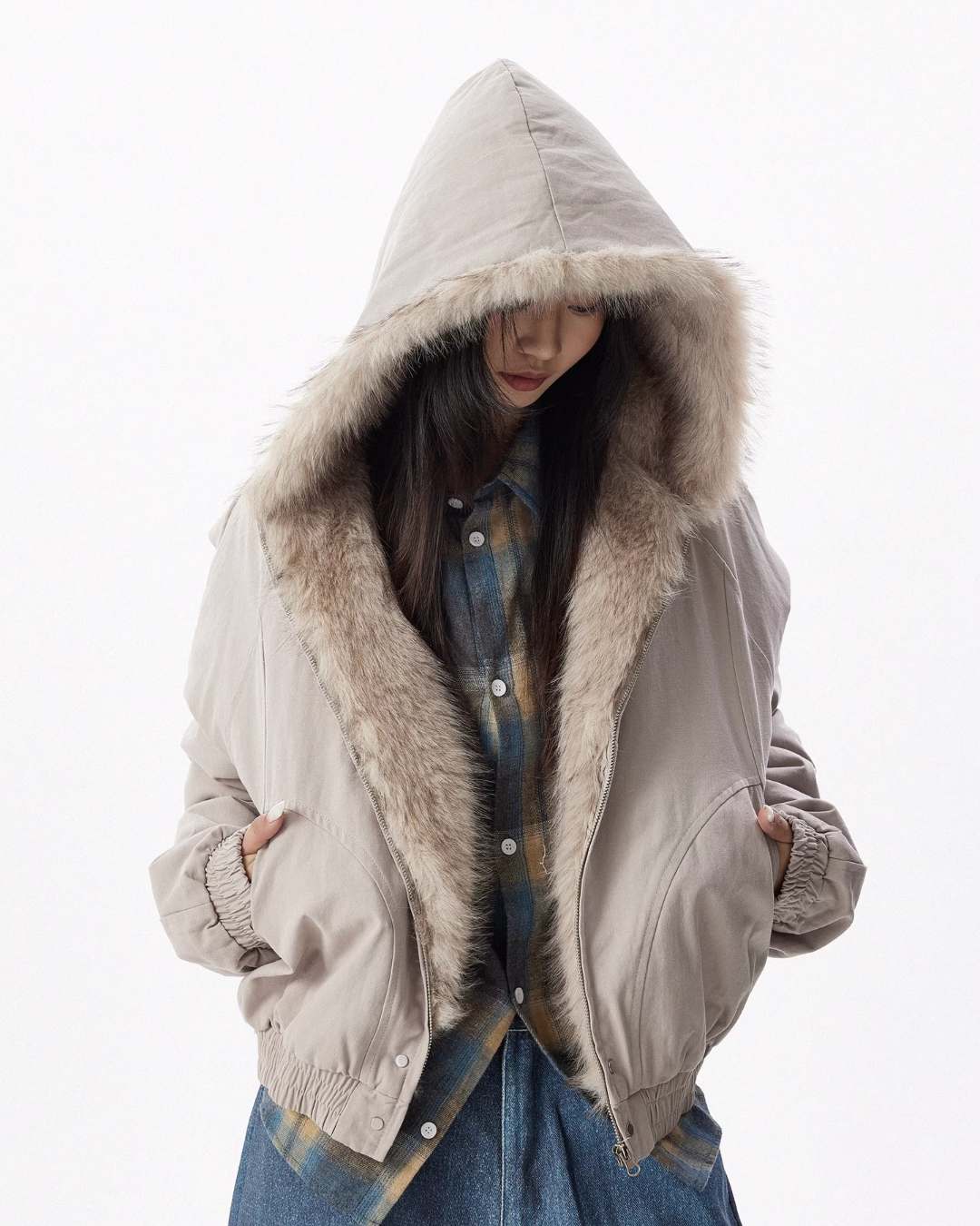 Fur Hooded Zip Jacket HGX0022 – AuroraBoutique Fur Hooded Zip Jacket HGX0022 – AuroraBoutique