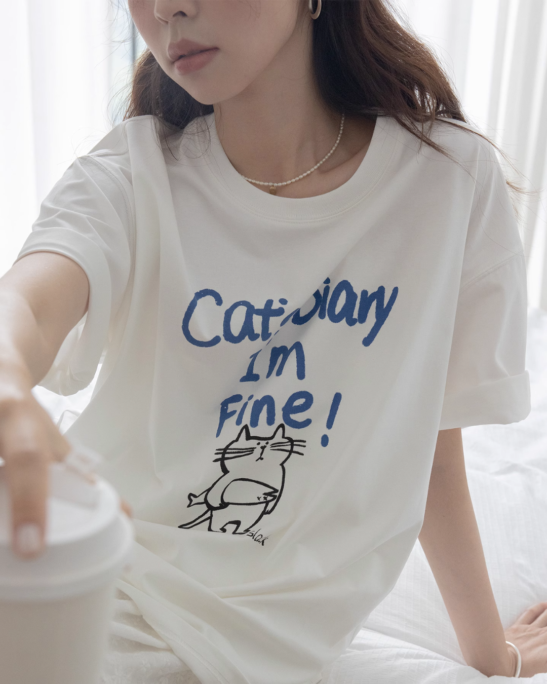 Cat Print Logo T-Shirt VNS0003