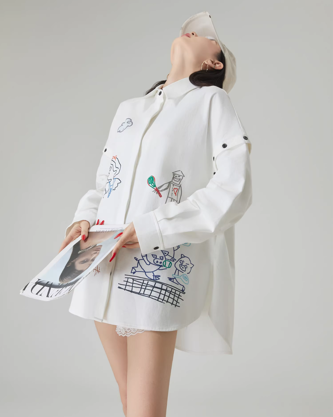 Graffiti-Style Long Sleeve Shirt FER0085