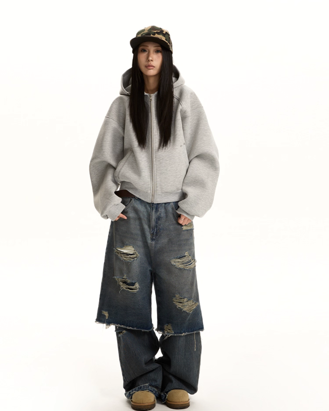 Loose Zip Hoodie VAT0006