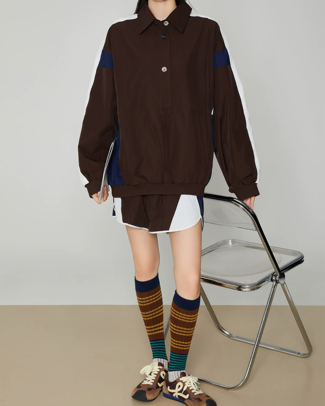 Color Block Track Jacket / Shorts FER0387