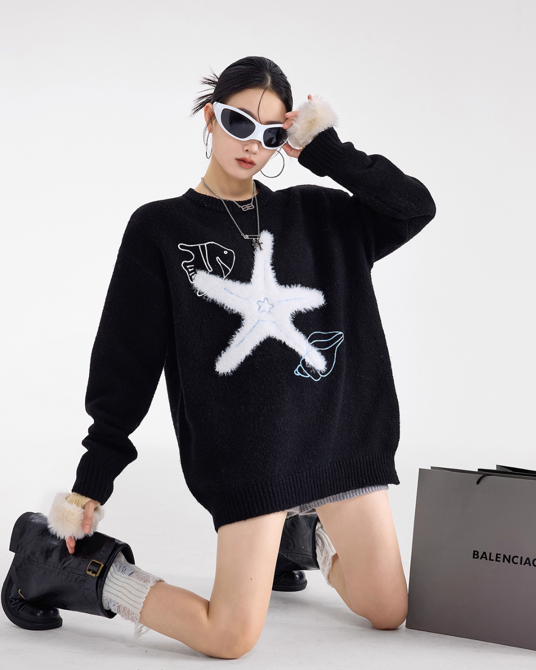 Starfish Round Neck Knit ICM0102