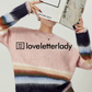 Pastel Striped Pullover Crewneck Knit LLA0391