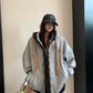 Colorful Drawcord Zip-Up Hoodie YLS1075