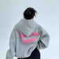 Pink Logo Pullover Hoodie YLS0697